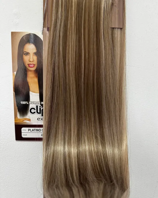 Extensión de clip 7 capas 22" Cenizo — foto 1