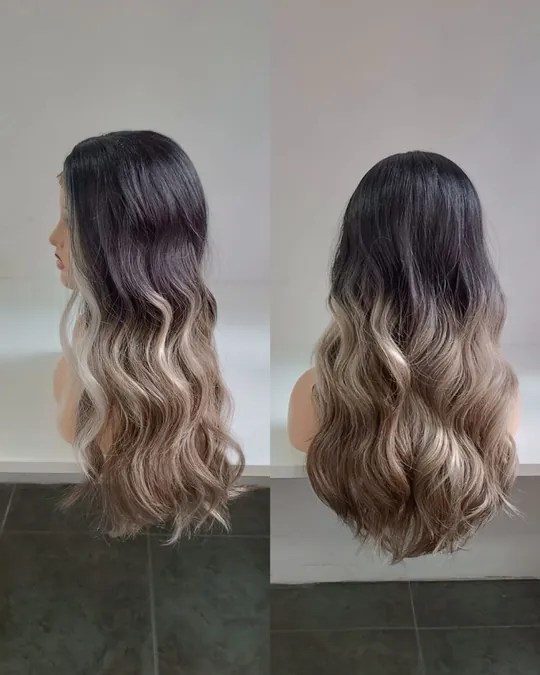 Peluca ondulada balayage rubio natural — foto 2