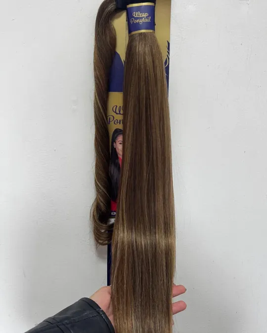Coleta velcro lisa voluminosa 24" Mechas — foto 2