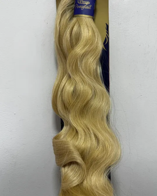 Coleta velcro onda Hollywood 34" Rubio — foto 2
