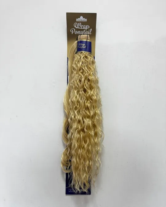 Coleta velcro rizada 24" Rubio — foto 1
