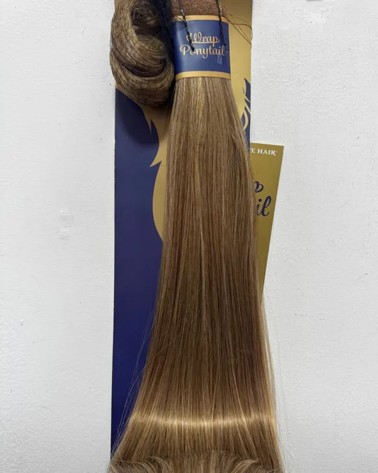 Coleta velcro lisa 24" Miel — foto 2