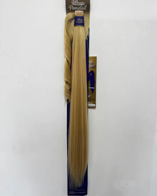 Coleta velcro lisa 24" Rubio — foto 1