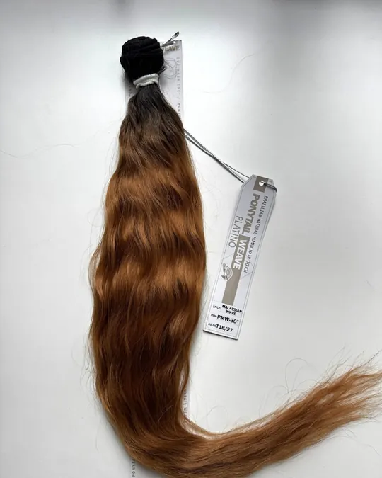 Extensión por metro onda sirena balayage castaño — foto 1